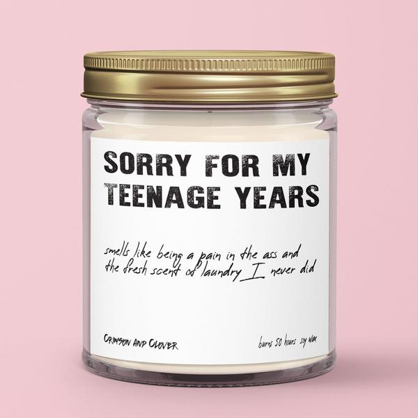 
            
                Load image into Gallery viewer, Sorry For My Teenage Years Candle
            
        