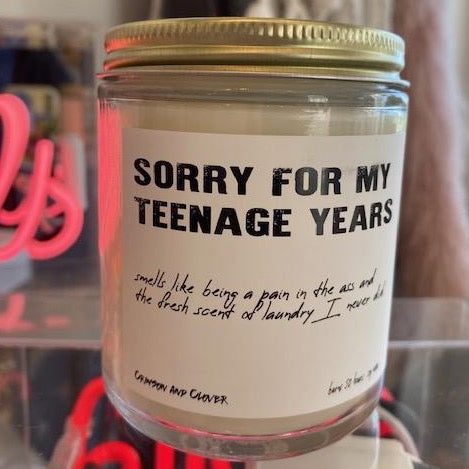 
            
                Load image into Gallery viewer, Sorry For My Teenage Years Candle
            
        