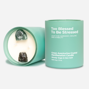Too Blessed to be Stressed Candle